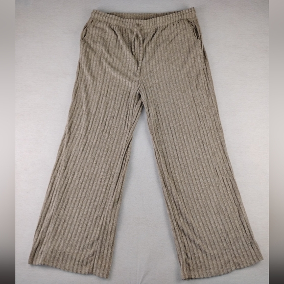 NWT Ribbed Knit Pant In Tan Size 2X - Picture 2 of 7